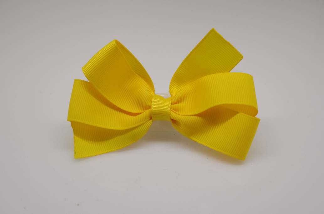 Large pinwheel hair Bow with colors  Daffodil Yellow